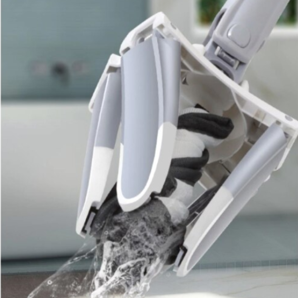 Pachet Mop pivotant cu maner reglabil, cu microfibre + Mini mop portabil, sistem anti scurgere, pentru diferite suprafete si geamuri