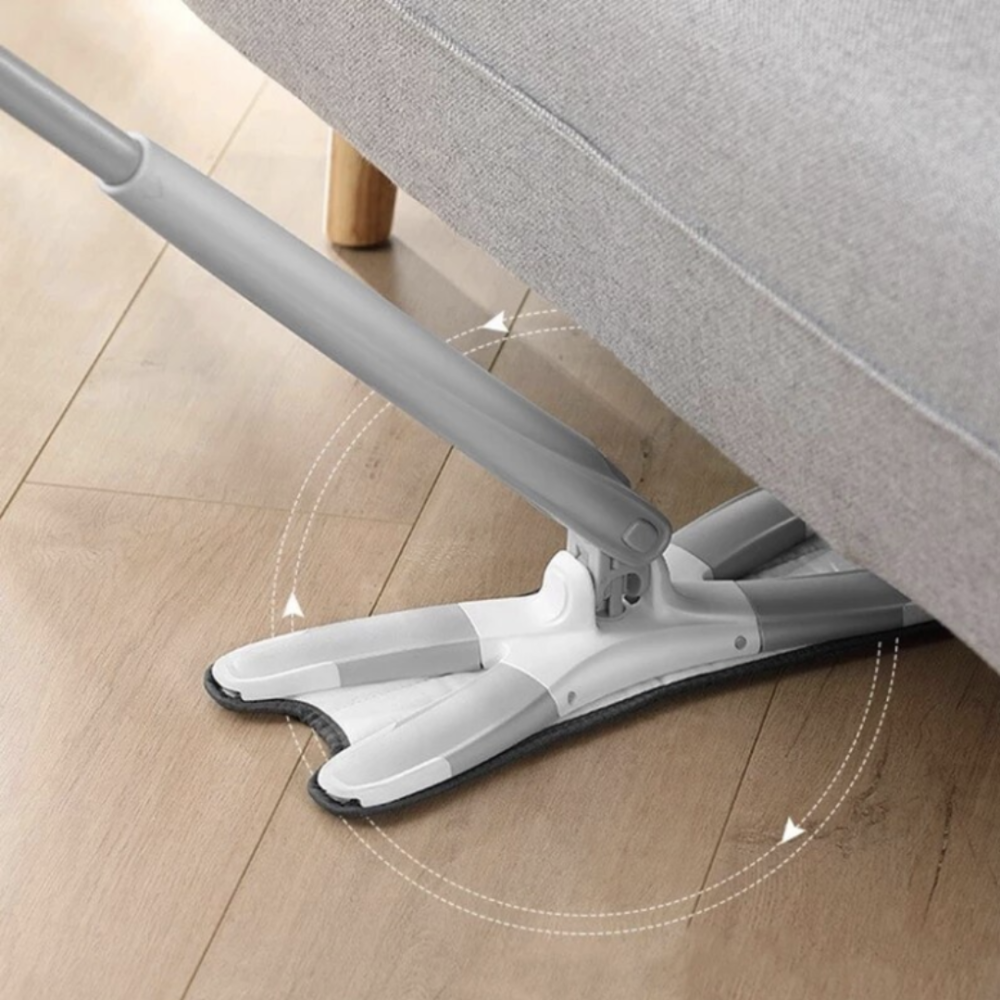 Pachet Mop pivotant cu maner reglabil, cu microfibre + Mini mop portabil, sistem anti scurgere, pentru diferite suprafete si geamuri
