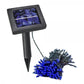 1+1 GRATIS Instalatie 100 LED pentru exterior cu incarcare solara albastra