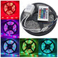 Banda led RGB 5 m pentru iluminare, cu banda  adeziva si telecomanda
