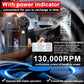 Suflanta aer portabila, indicator baterie, turbo fan, 130000 RPM, 4 trepte de putere, baterie 5000 mAh, negru cu 2 acumulatori