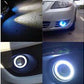Set 2 proiectoare auto cu LED Angel Eyes, 64 mm/76 mm/89 mm, lumina alba