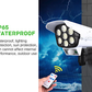 Camera falsa cu panou solar, 77 LED, senzor de miscare, JD 2178T