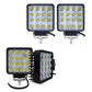 Set 4 x proiector LED auto offroad 48W