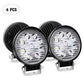 Set 4 x Proiector LED BAR, OFF ROAD, rotund, 9 LED, 27 W, 11 cm