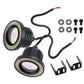 Set 2 proiectoare auto cu LED Angel Eyes, 76 mm, lumina alba