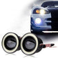 Set 2 proiectoare auto cu LED Angel Eyes, 76 mm, lumina alba