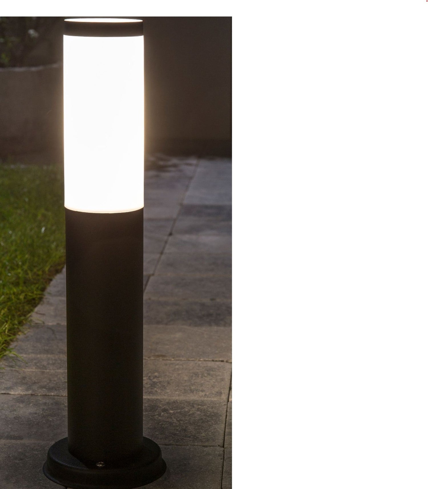 Stalp iluminat exterior, baliza LED H 44 cm, IP 44, negru