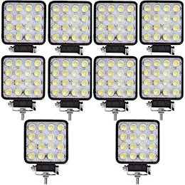 Set 10 proiectoare 16 LED 48W auto OFF-ROAD, IP 67