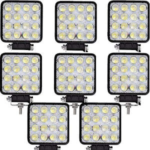 Set 8 proiectoare 16 LED 48W auto OFF-ROAD, IP 67