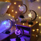 Decoratiune luminoasa - luna cu glob