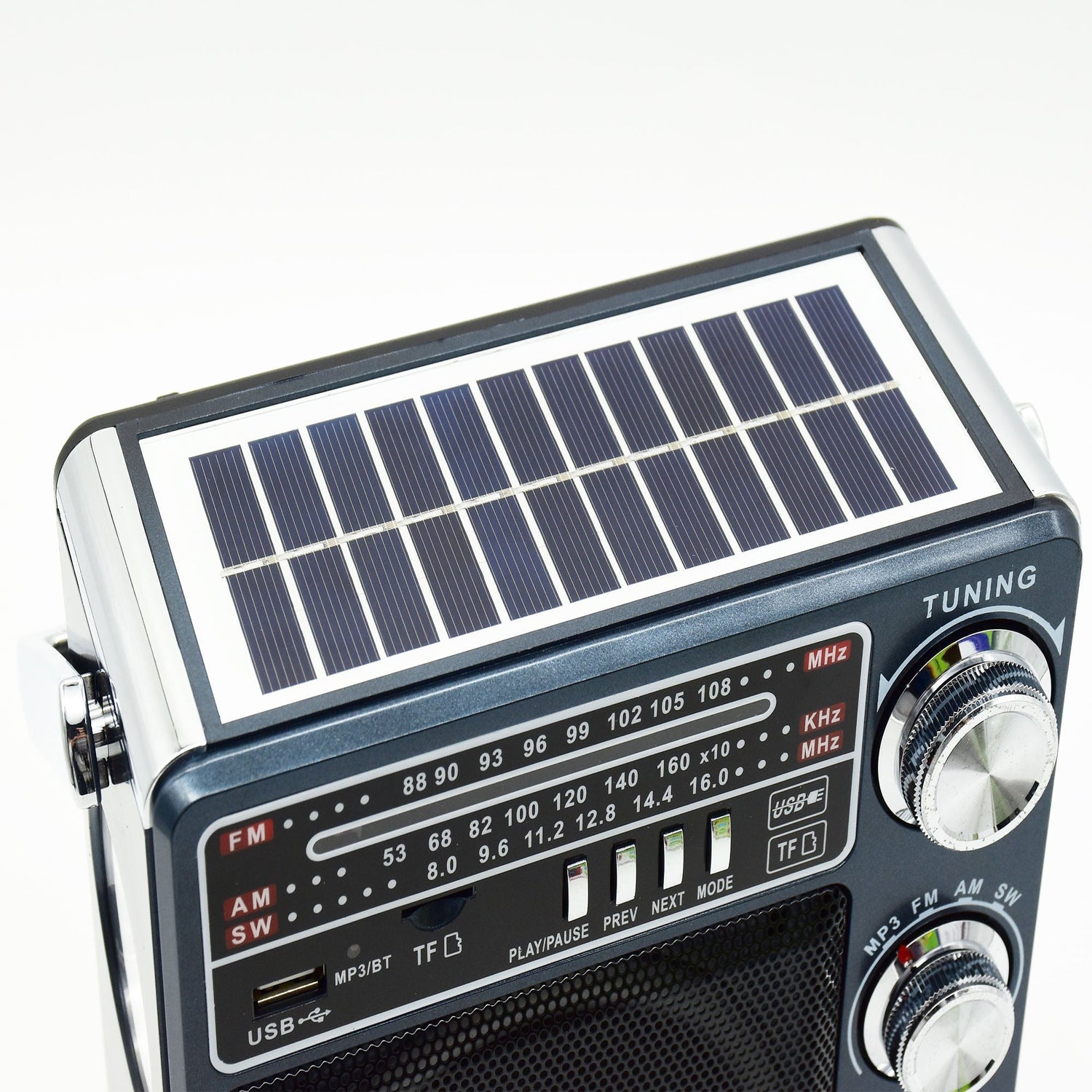 Radio portabil Solar cu panou Fotovoltaic integrat, acumulator intern si baterii, ROTOSONIC, AM, FM, SW