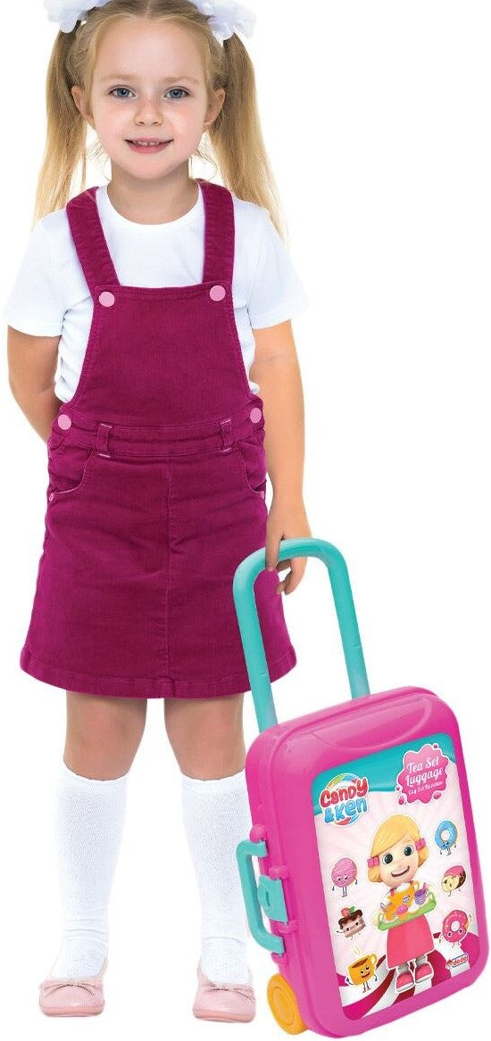 Set cesti ceai si accesorii, model valiza, 12 buc