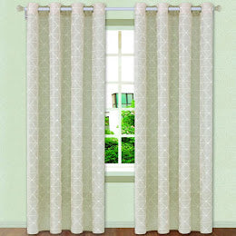 Set 2 perdele decorative, Crem, 240 x 140 cm