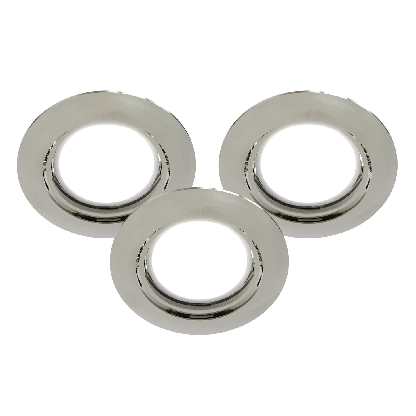 Spot incastrat LED, 3 x GU10, 510 lm, orientabil, IP 20, 2700 K, argintiu, set 3 bucati