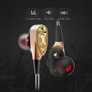 Casti Bluetooth Sport M18, 10 metri, Negru cu Auriu