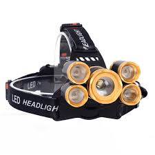 Lanterna frontala MRG 5, cu 5 led Cree, zoom, waterproof
