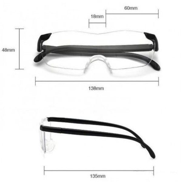 Big Vision- ochelari cu lupa integrata in lentila, marire 20x, model unisex