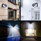 Set 8 Lampi Solare 100 LED si senzor miscare + Lanterna de cap cu senzor