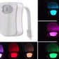 Lampa de veghe pentru toaleta cu LED, senzor de miscare si lumina, 8 culori diferite