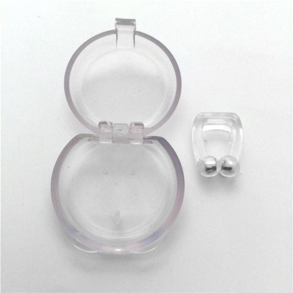 Set 2 x Clips magnetic impotriva sforaitului, silicon transparent