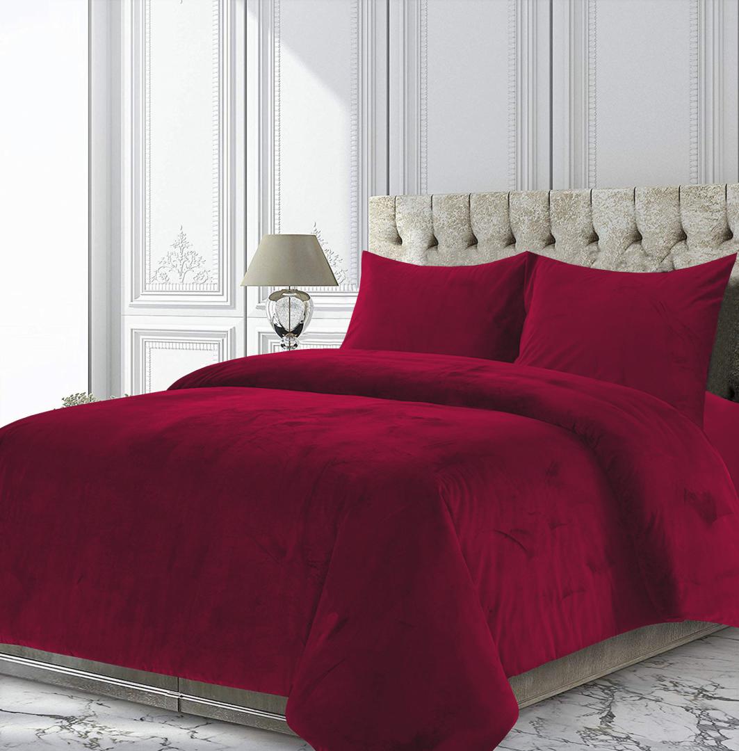 Set Cuvertura Heinner catifea King Size Rose