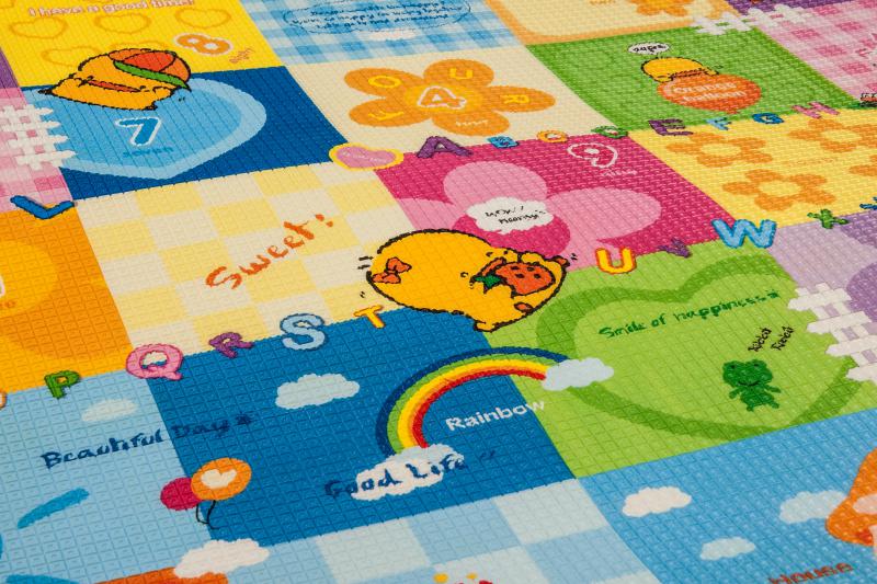 Saltea Educativa cu 2 Fete pentru Copii, Margini tesute
