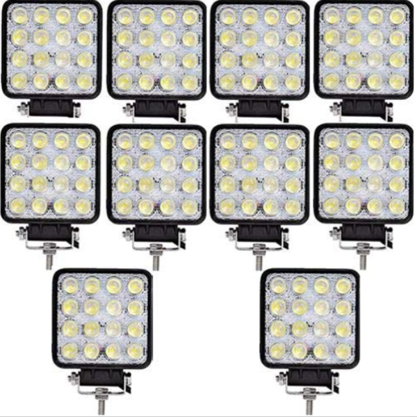 Set 8 proiectoare 16 LED 48W auto OFF-ROAD, IP 67