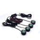 Set 4 LED auto de interior, A10 USB, 7 culori RGB