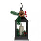 Felinar decorativ de Craciun cu lumini LED model Lumanare si con de brad