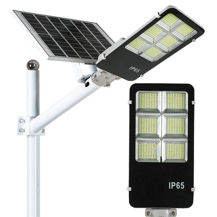Lampa Incarcare Solara Jortan 100W/200W/300W/400W, Telecomanda, Suport Metalic, Senzor de Miscare