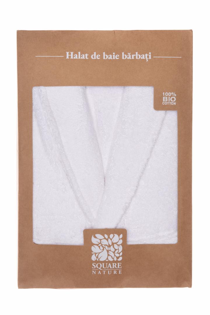 Halat de baie dama BBC organic – Alb Square Nature