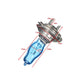 Set 2 x Bec auto H7, Pegasus, Xenon Effect, 12V, 100W, 6000K + Placuta numar telefon parcare, pentru parbriz