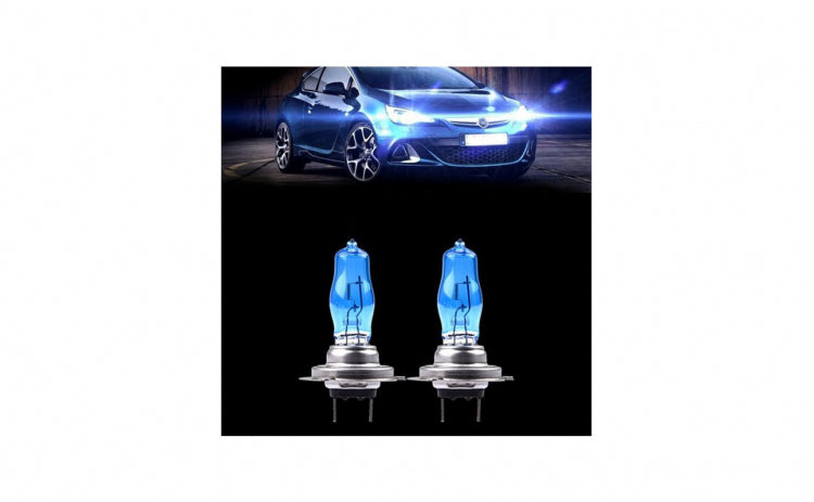Set 2 x Bec auto H7, Pegasus, Xenon Effect, 12V, 100W, 6000K + Placuta numar telefon parcare, pentru parbriz