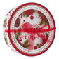 Set 4 farfurii Craciun - in cutie cadou cu funda rosie