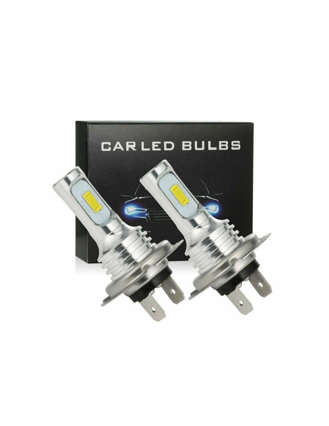 Set 2 becuri auto LED H7, 4000LM, 6000K, 80W